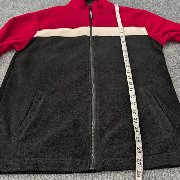 LAUREN RALPH LAUREN Jacket Men's M Red White Black Fleece Zip Track Long‎ Sleeve - Picture 11 of 11